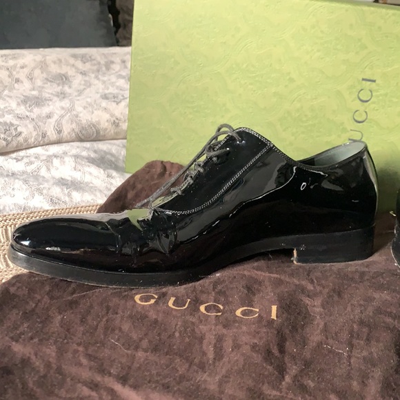 Gucci black patent leather dress shoe Oxford - Picture 6 of 11
